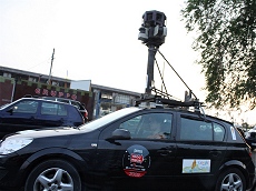 Auto di Google Streetview attrezzata per fotografare il percorso della 1000 Miglia 2009